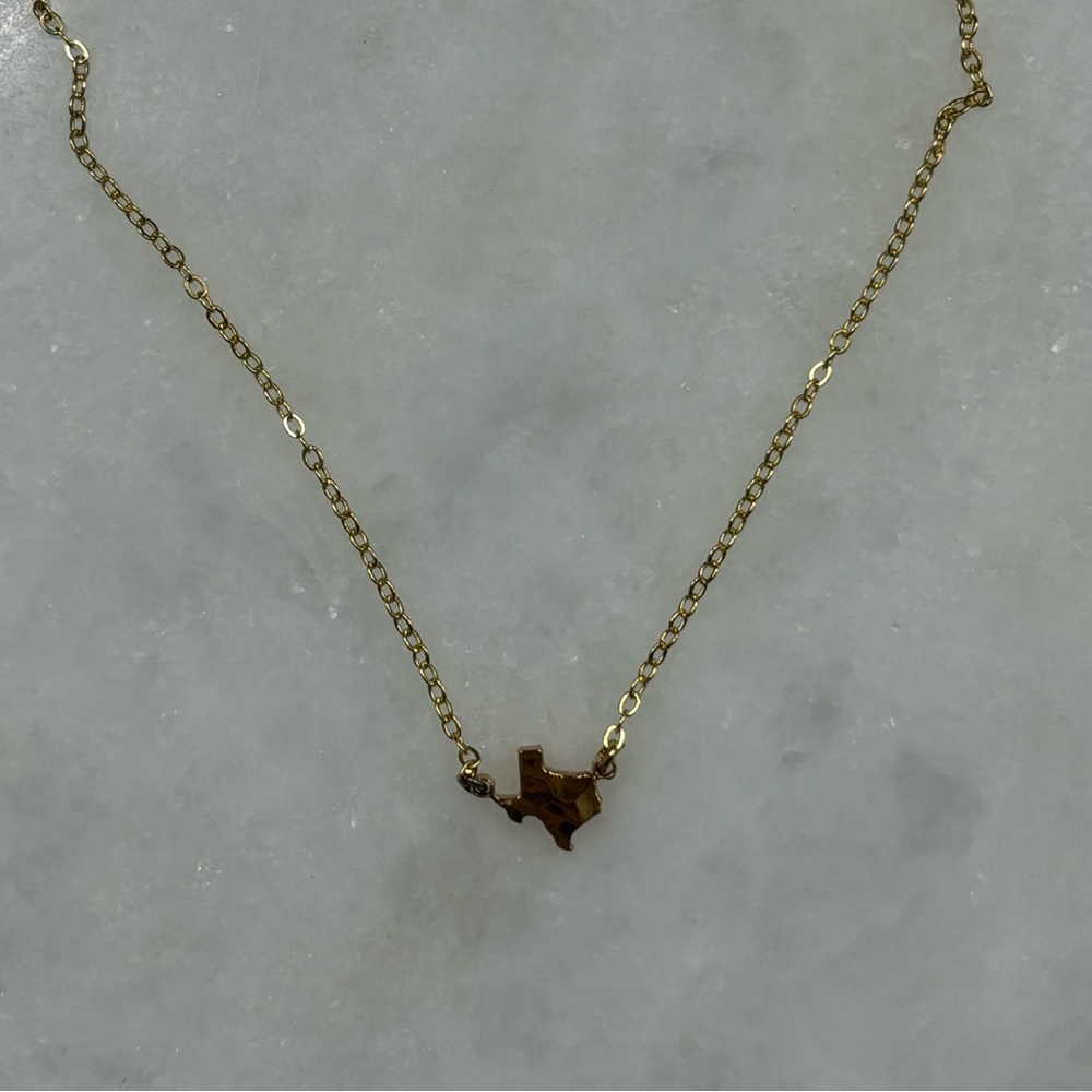 New Lily Rain Dainty Gold Texas Necklace